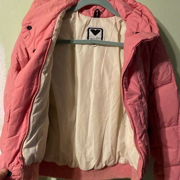 Vintage OBERMEYER Snowbird Barbie Pink Ski Jacket Down Feather Insulated Size 8 - Picture 4 of 7